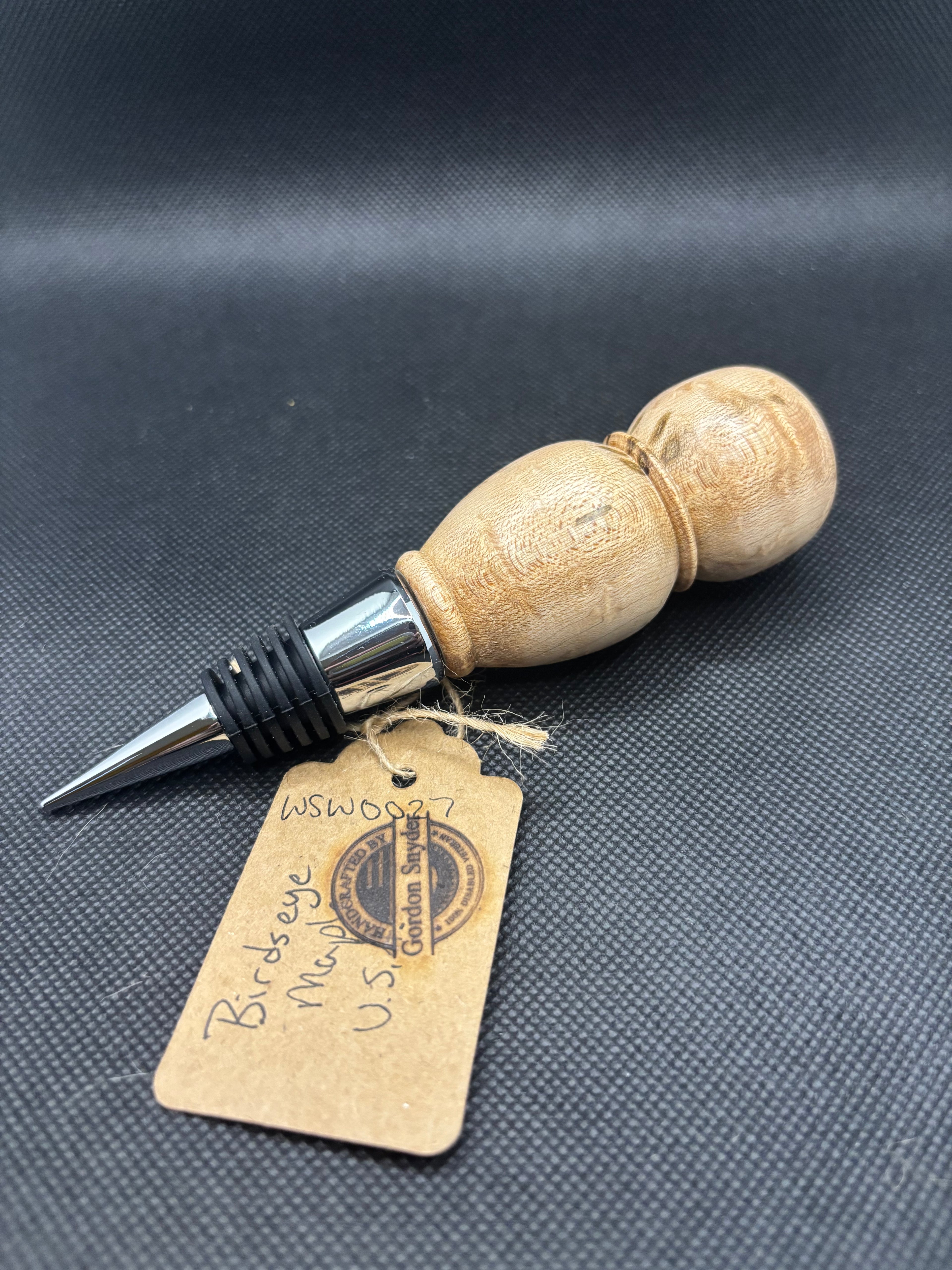 Birdseye Maple Wood Wine Stopper #WSW0027