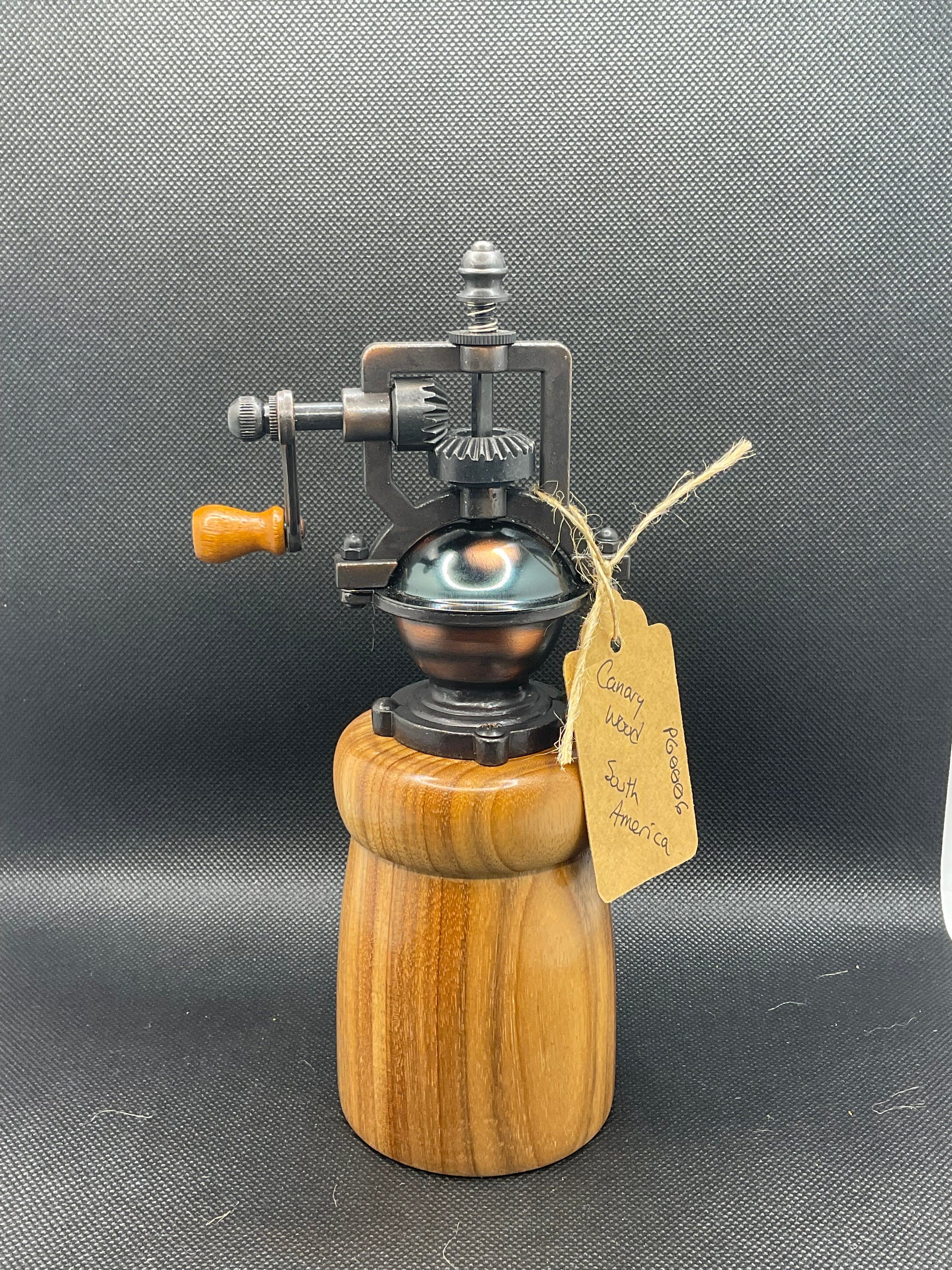 Canary Wood Pepper Grinder #PG0006