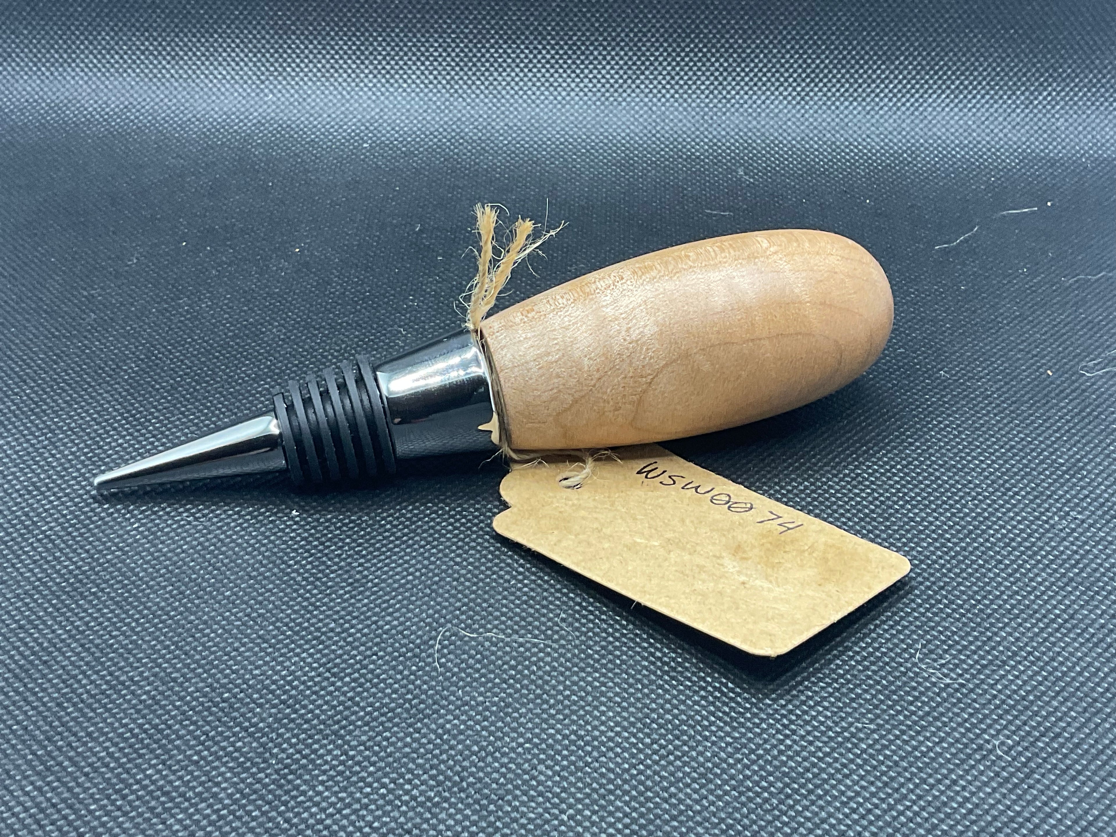 “Flame” Maple Wood Wine Stopper #WSW0074