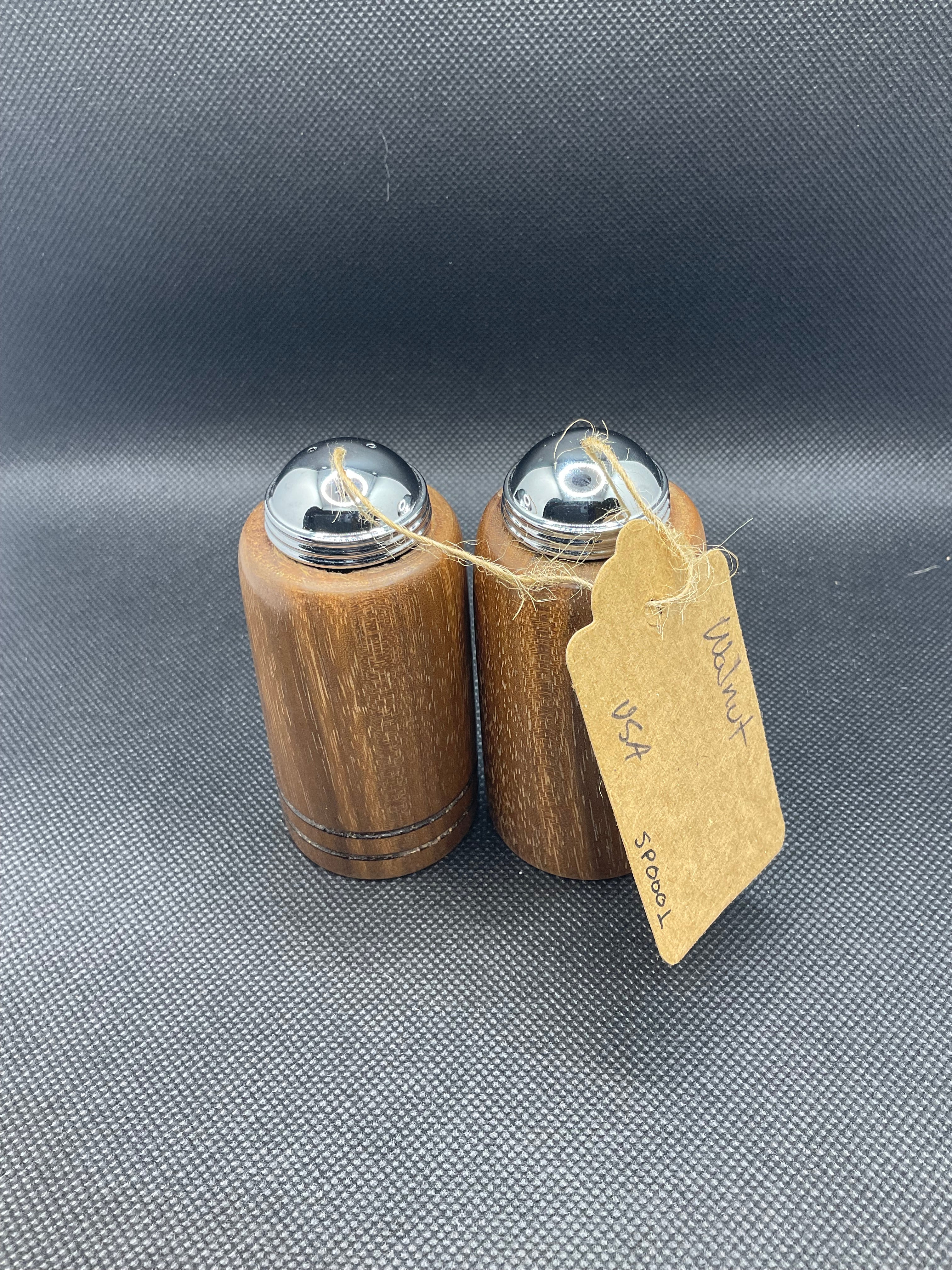 Walnut Wood Salt and Pepper Shakers #SP0001