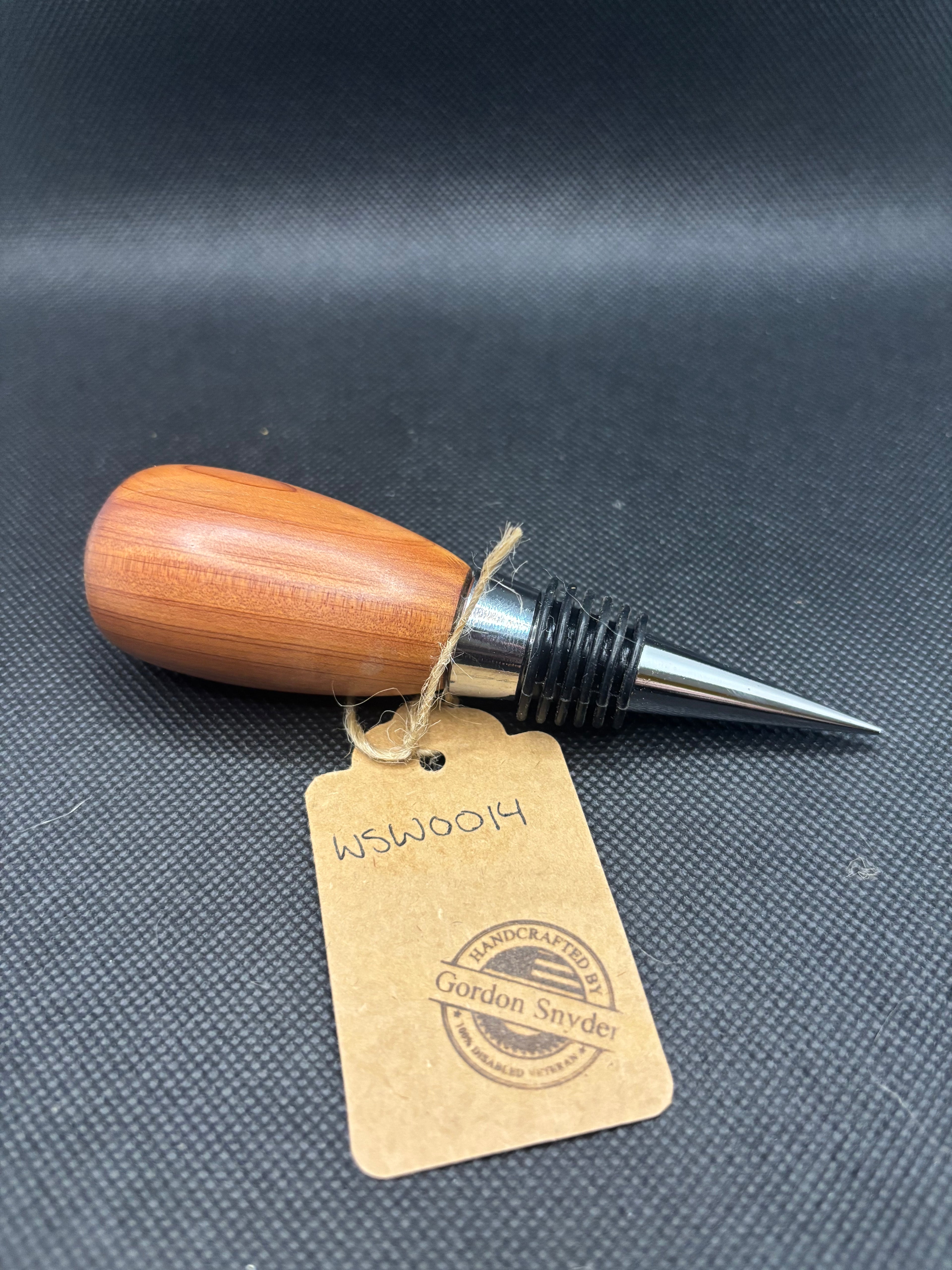 Hurricane Milton Cedar Wine Stopper #WSW0014