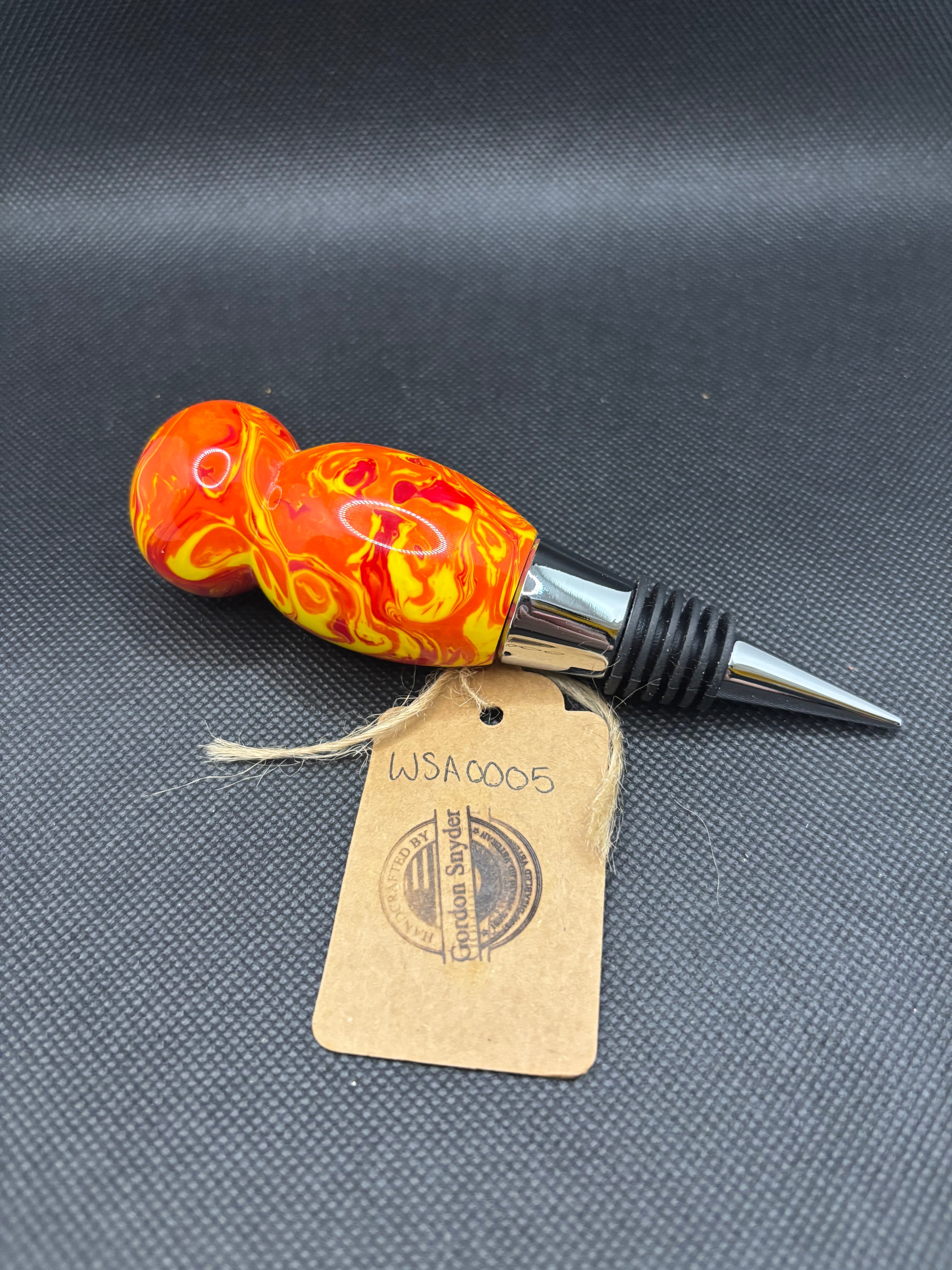 “Inferno” Acrylic Wine Stopper #WSA0005
